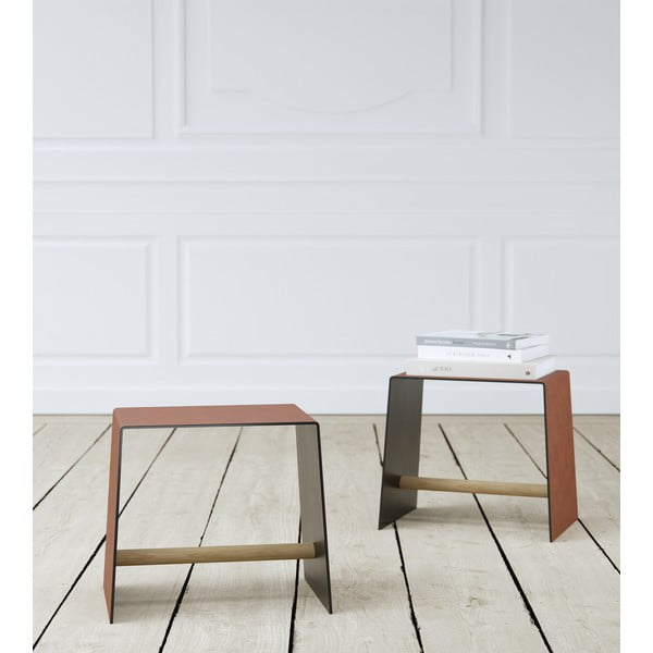 Koňakově hnědá kovová stolička Bull – LIND DNA-image-1