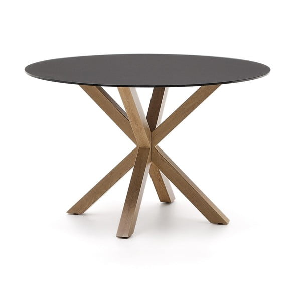 Kulatý jídelní stůl se skleněnou deskou ø 120 cm Argo – Kave Home