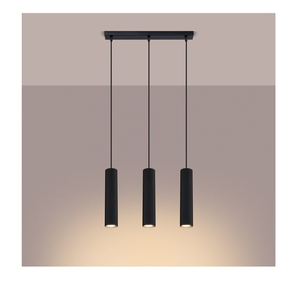 Černé závěsné svítidlo Gleam – Sollux-image-2