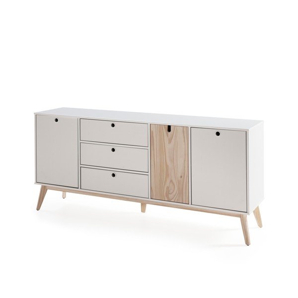 Bílá komoda z borovicového dřeva Marckeric Kiara-image-3