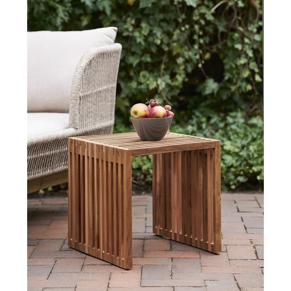 Odkládací stolek z teakového dřeva 40x40 cm Pego – House Nordic-image-1