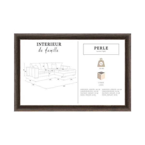 Tyrkysově modrá sedačka Interieur De Famille Paris Perle, pravý roh-image-4