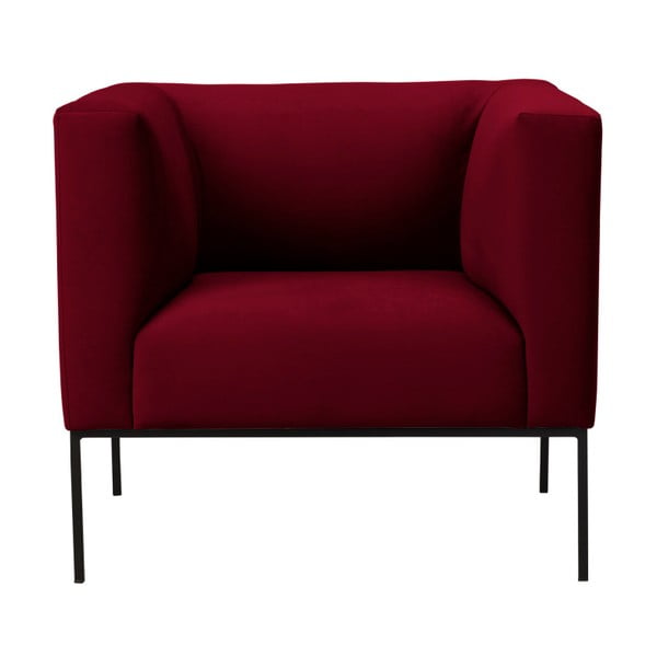Červené sametové křeslo Windsor & Co Sofas Neptune