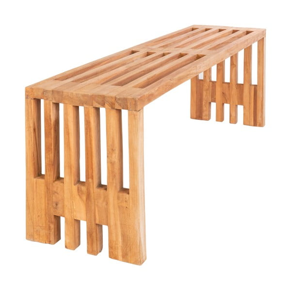 Zahradní lavice z teakového dřeva House Nordic Benidorm, 140 x 35 cm-image-3