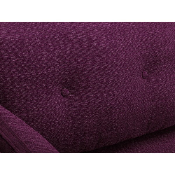 Fialová třímístná pohovka Mazzini Sofas Elena, s lenoškou na levém rohu-image-4