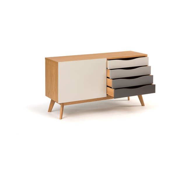 Komoda s šedými zásuvkami Woodman Avon-image-4