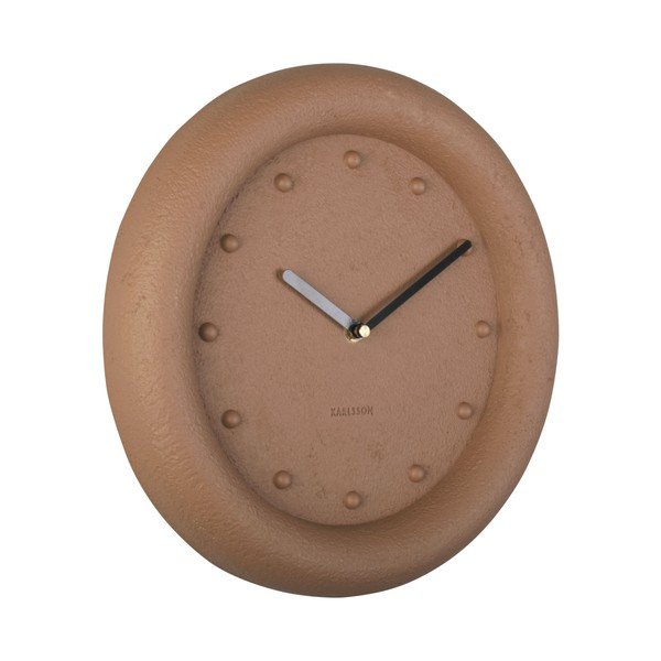 Hnědé nástěnné hodiny Karlsson Petra, ø 30 cm-image-1