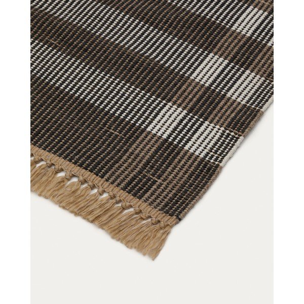 Černý oboustranný/ručně tkaný koberec 60x90 cm Barani – Kave Home-image-3