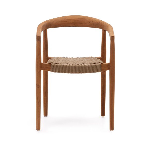 Dřevěné zahradní židle v sadě 4 ks v přírodní barvě Ydalia – Kave Home-image-4