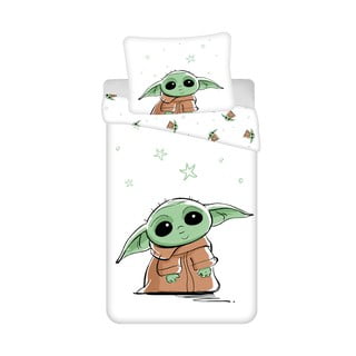 Bavlněné dětské povlečení na jednolůžko 140x200 cm Star Wars Baby Yoda – Jerry Fabrics