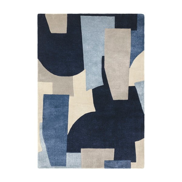 Modrý ručně tkaný koberec z recyklovaných vláken 120x170 cm Romy – Asiatic Carpets