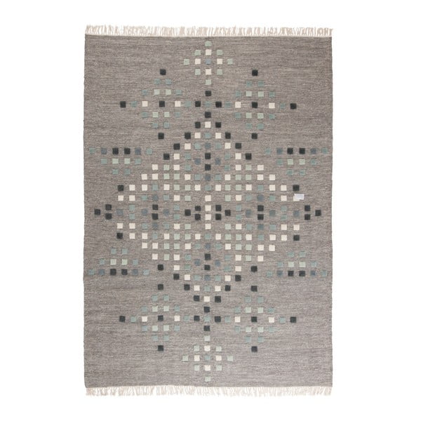 Šedý ručně tkaný vlněný koberec Linie Design Padova, 170 x 240 cm