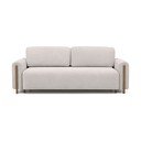 Béžová rozkládací/s úložným prostorem pohovka z textilie bouclé 244 cm Arcadova – ELTAP