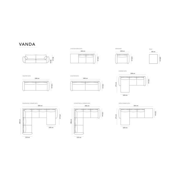 Béžová žinylková podnožka Vanda – Mazzini Sofas-image-4