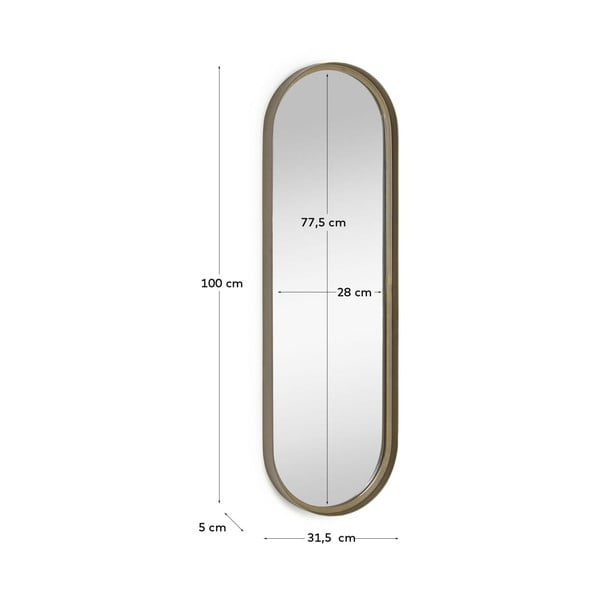 Nástěnné zrcadlo 31,5x100 cm Tiare – Kave Home-image-3