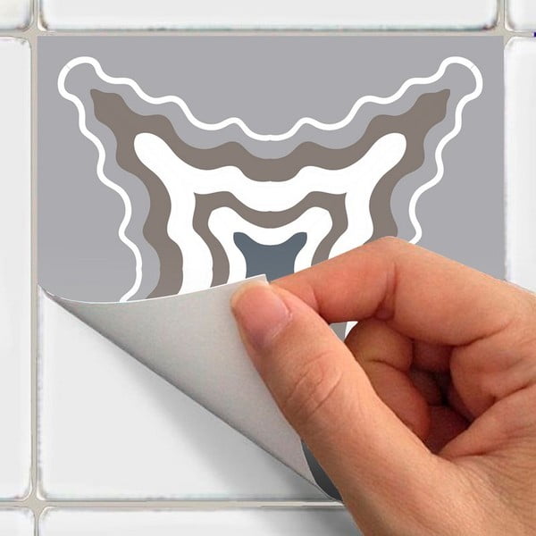 Sada 9 dekorativních samolepek na zeď Ambiance Orfeo, 10 x 10 cm-image-1