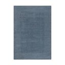 Tmavě modrý ručně tkaný vlněný koberec 120x170 cm Textured Wool Border – Flair Rugs