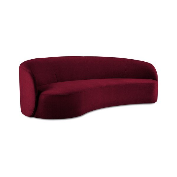 Bordová sametová asymetrická pohovka Mazzini Sofas Debbie, levá-image-2
