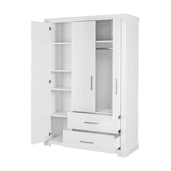 Bílá dětská šatní skříň 139x199 cm Maxi – Roba-image-2