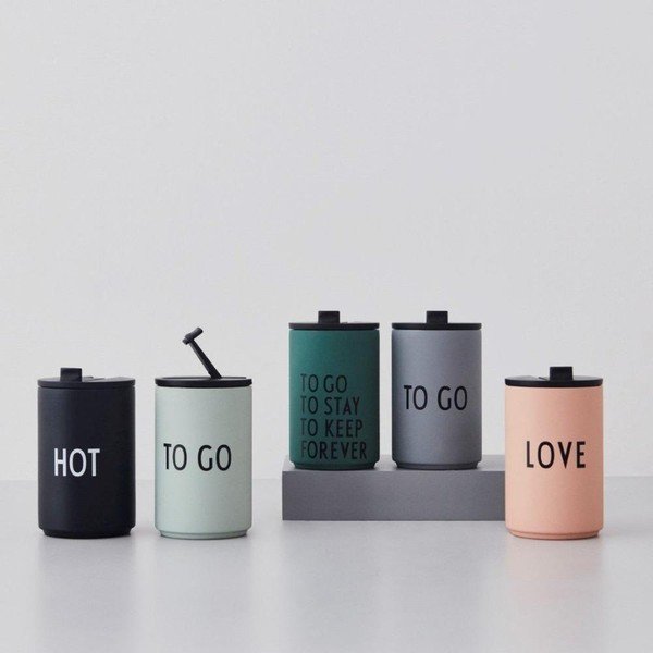 Zelený termo hrnek 350 ml To Go – Design Letters-image-1