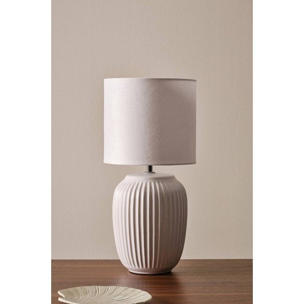 Bílá keramická stolní lampa (výška 41 cm) Karlsson – Jotex-image-4