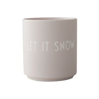 Světle šedý hrnek z imitace porcelánu Design Letters Favourite, 0,25 l