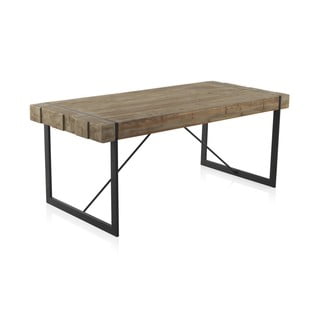 Jídelní stůl s kovovými nohami Geese Robust, 200 x 90 cm