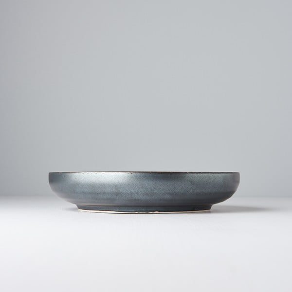 Černo-šedý keramický talíř se zvednutým okrajem MIJ Pearl, ø 22 cm-image-1