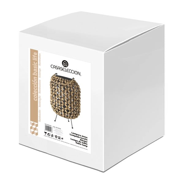 Černá přírodní stolní lampa (výška 30 cm) – Casa Selección-image-4