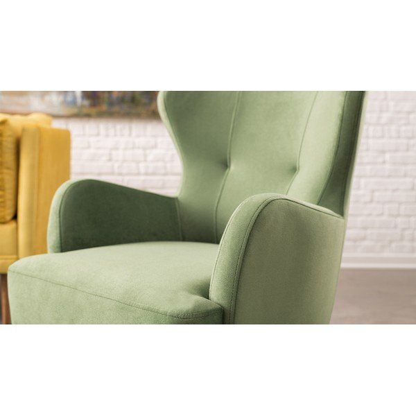 Zelené křeslo ušák Balcab Home Jane-image-1