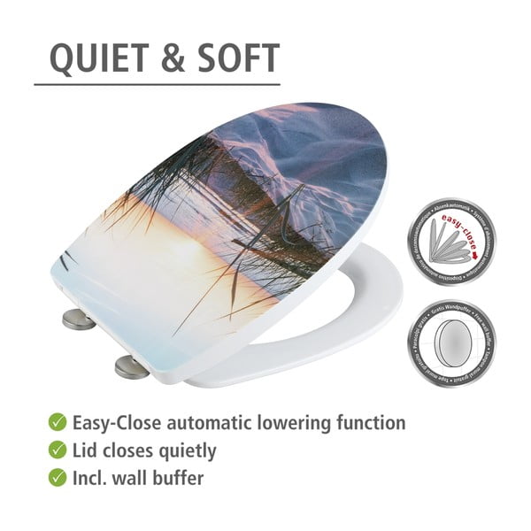 Záchodové prkénko s automatickým zavíráním 36,5 x 45 cm Baltic – Wenko-image-4