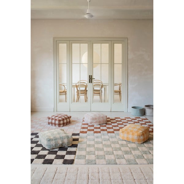 Světle růžovo-krémový pratelný ručně tkaný bavlněný koberec 120x160 cm Kitchen Tiles Rose – Lorena Canals-image-4