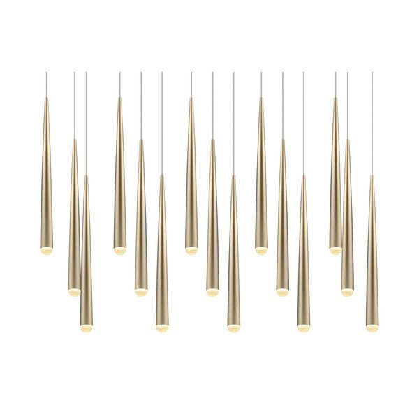 LED závěsné svítidlo ve zlaté barvě Cala – Trio Select-image-3