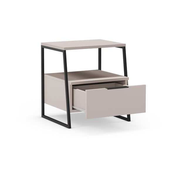 Krémový noční stolek Velia – Marckeric-image-4