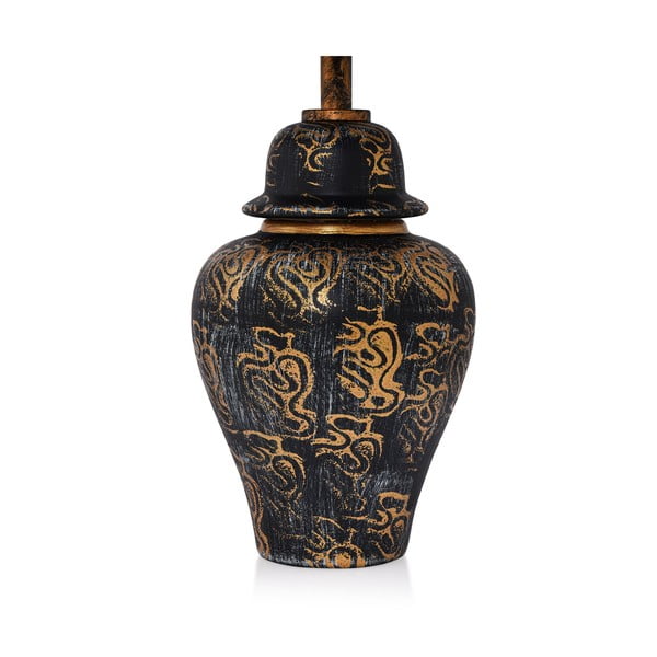 Černá stolní lampa s textilním stínidlem (výška 54 cm) Derin – Opviq lights-image-3