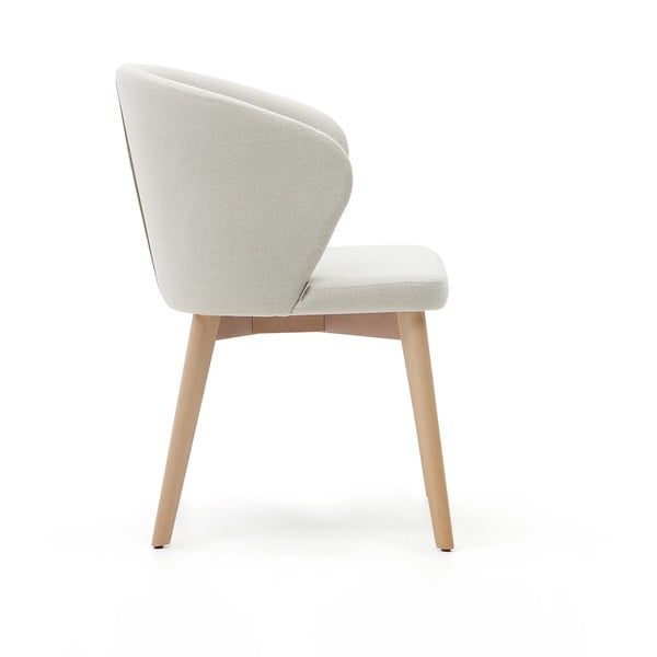 Krémové čalouněné jídelní křeslo Darice – Kave Home-image-3