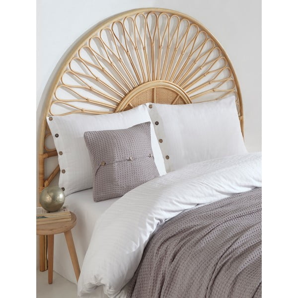 Bílé povlečení na dvoulůžko/prodloužené z bavlny Renforcé 240x220 cm Como Striped – Mila Home Luxury-image-2