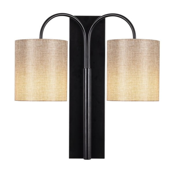 Černé kovové nástěnné svítidlo Opviq lights Aristo-image-1