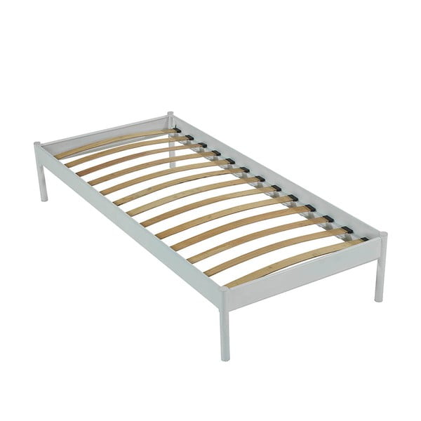 Bílá kovová jednolůžková postel s roštem 120x200 cm Hatkus – Kalune Design-image-4