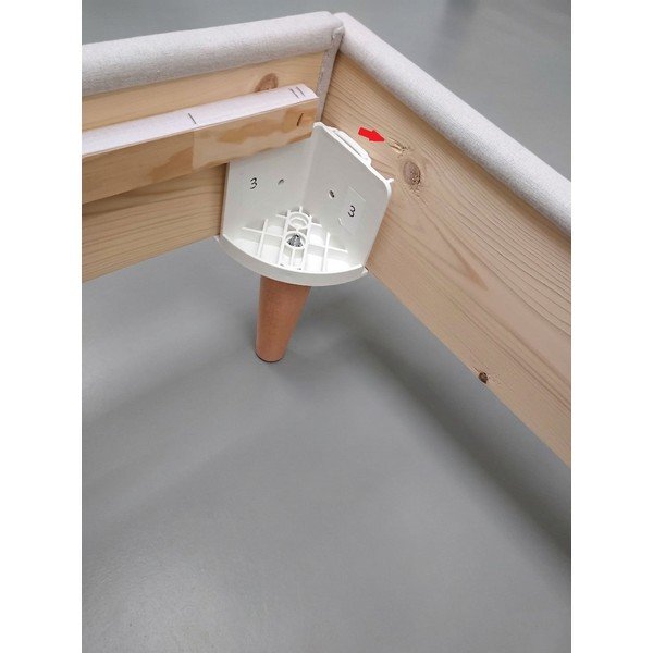 Béžová čalouněná dvoulůžková postel s roštem 160x200 cm Sary - II. jakost – Bobochic Paris-image-4