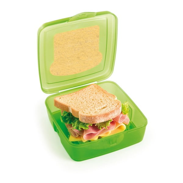 Zelený svačinový box na sendvič Snips Sandwich, 500 ml-image-1