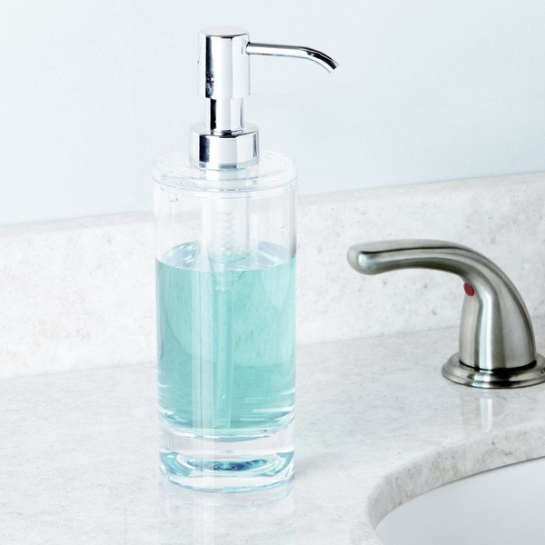 Transparentní dávkovač mýdla s pumpičkou iDesign Eva-image-1