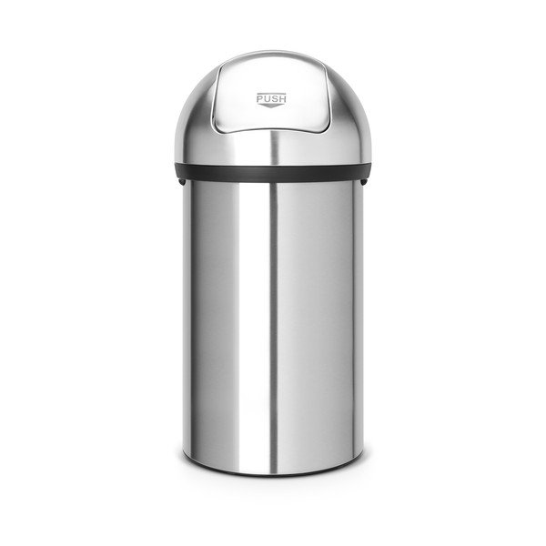 Ocelový odpadkový koš v matně stříbrné barvě 60 l Push Bin – Brabantia