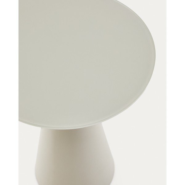 Kulatý odkládací stolek se skleněnou deskou ø 35 cm Wilshire – Kave Home-image-4