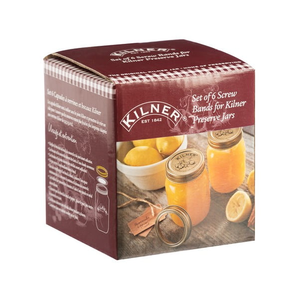 Sada 6 náhradních kroužků k víčkům Kilner Jam-image-1