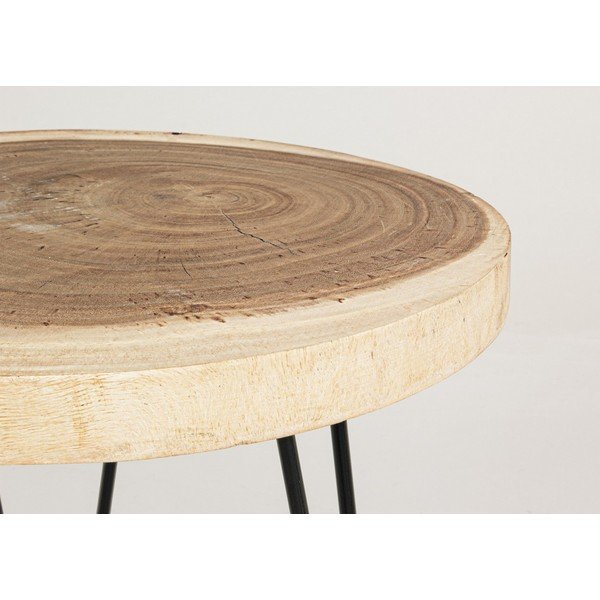 Kulatý odkládací stolek z masivu munggur ø 56 cm Tuala – Bizzotto-image-2