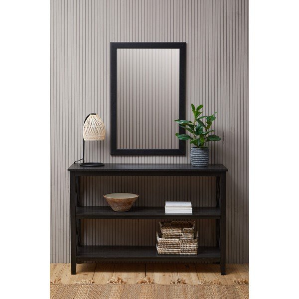 Černý regál z borovicového dřeva 120x81x40 cm Heritage – Premier Housewares-image-4