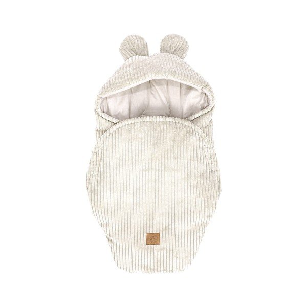 Béžová manšestrová dětská zavinovačka 45x80 cm – Meowbaby