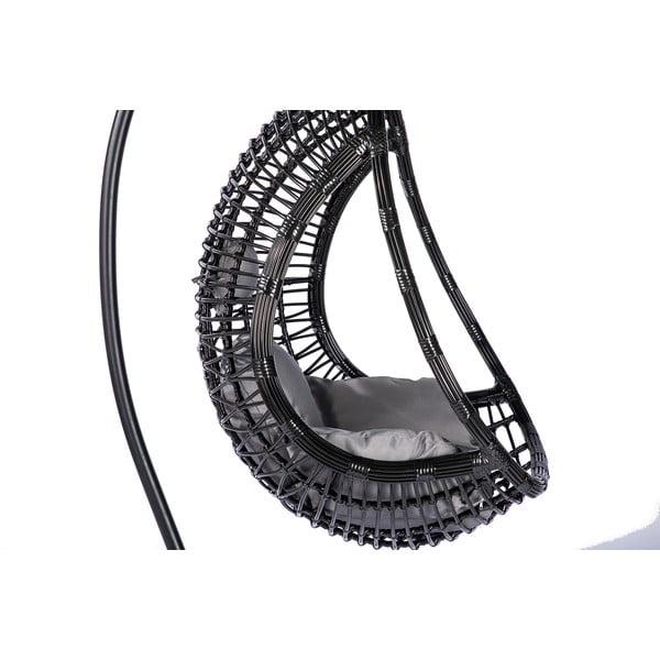 Tmavě šedé závěsné křeslo z umělého ratanu Bonami Selection Tahiti-image-3