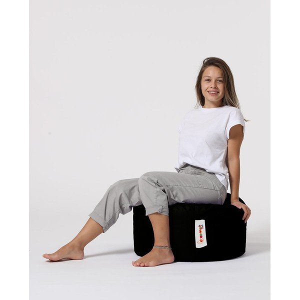 Černý zahradní taburet Round – Floriane Garden-image-1